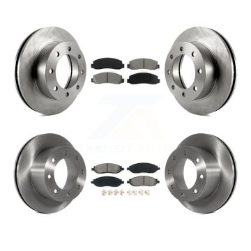 Front Rear Disc Brake Rotors And Semi-Metallic Pads Kit For Ford F-350 Super Duty F-250 K8S-100894