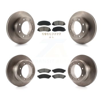 Front Rear Disc Brake Rotors And Semi-Metallic Pad Kit For 2011 Ford F-350 Super Duty 4WD K8S-100910