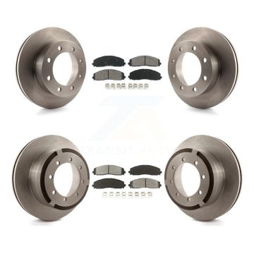 Front Rear Disc Brake Rotors And Semi-Metallic Pad Kit For 2013 Ford F-350 Super Duty 4WD K8S-100911
