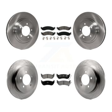 Front Rear Disc Brake Rotors & Semi-Metallic Pad Kit For Ford Explorer Sport Trac Mercury K8S-100913