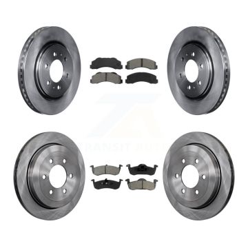 Front Rear Disc Brake Rotor & Semi-Metallic Pad Kit For Ford Expedition Lincoln Navigator K8S-100918