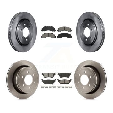 Front Rear Disc Brake Rotors And Semi-Metallic Pads Kit For Ford F-150 K8S-100919