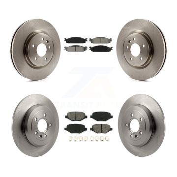 Front Rear Disc Brake Rotors And Semi-Metallic Pads Kit For 2009-2010 Lincoln MKS K8S-100928