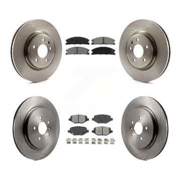 Front Rear Brake Rotors Semi-Metallic Pad Kit For 13 Ford Explorer With Heavy Duty Brakes K8S-100931