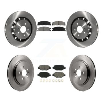 Front Rear Brake Rotor Semi-Metallic Pad Kit For Ford Explorer Police Interceptor Utility K8S-100938