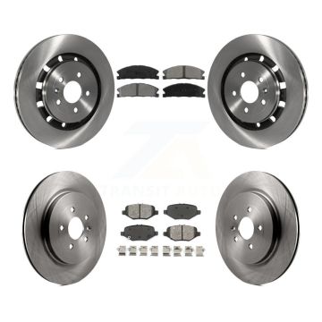 Front Rear Brake Rotor & Semi-Metallic Pad Kit For Ford Explorer Flex Taurus Police Sedan K8S-100939