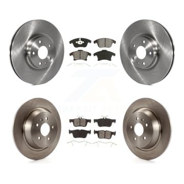 Front Rear Disc Brake Rotors And Semi-Metallic Pads Kit For Ford Fusion Lincoln MKZ K8S-100941