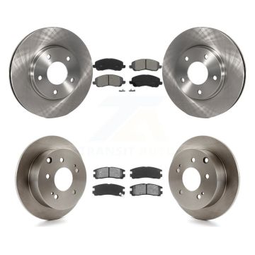 Front Rear Disc Brake Rotors & Semi-Metallic Pad Kit For 2004-2006 Mitsubishi Galant 2.4L K8S-100966