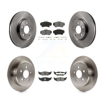 Front Rear Disc Brake Rotors And Semi-Metallic Pads Kit For Chrysler PT Cruiser K8S-100969