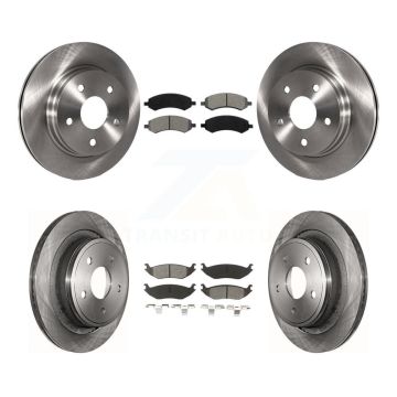 Front Rear Brake Rotors & Semi-Metallic Pad Kit For Ram 1500 Classic Dodge Chrysler Aspen K8S-100975