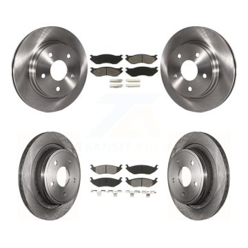 Front Rear Disc Brake Rotors And Semi-Metallic Pads Kit For Dodge Ram 1500 Durango K8S-100977