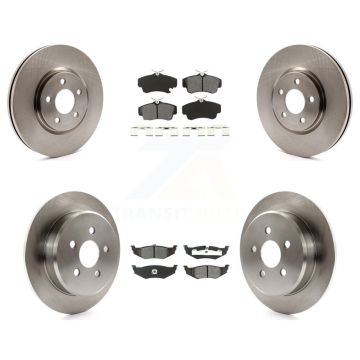 Front Rear Brake Rotors & Semi-Metallic Pad Kit For 2007 Chrysler PT Cruiser Turbocharged K8S-100980