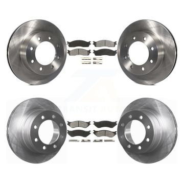 Front Rear Disc Brake Rotors And Semi-Metallic Pads Kit For Dodge Ram 1500 3500 2500 K8S-100982