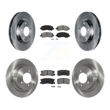 Front Rear Brake Rotor & Semi-Metallic Pad Kit For Jeep Mitsubishi Patriot Lancer Compass K8S-100997