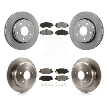 Front Rear Disc Brake Rotors And Semi-Metallic Pads Kit For Jeep Wrangler JK K8S-101001
