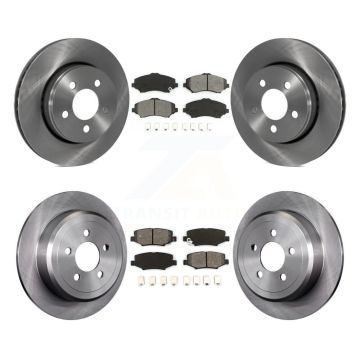 Front Rear Disc Brake Rotors And Semi-Metallic Pads Kit For Jeep Liberty Dodge Nitro K8S-101002