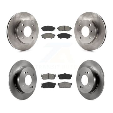 Front Rear Disc Brake Rotors And Semi-Metallic Pads Kit For INFINITI G20 K8S-101023