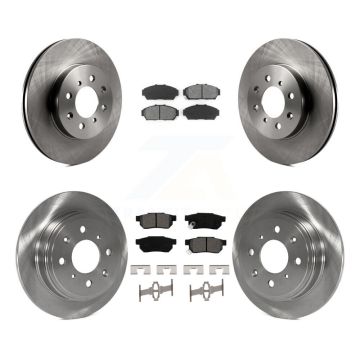 Front Rear Disc Brake Rotors And Semi-Metallic Pads Kit For Acura Integra Honda Civic K8S-101028