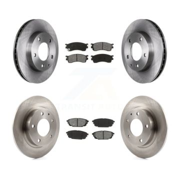 Front Rear Disc Brake Rotors And Semi-Metallic Pads Kit For Mazda Protege Protege5 K8S-101053
