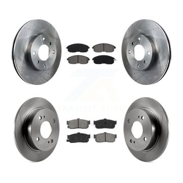 Front Rear Disc Brake Rotor & Semi-Metallic Pad Kit For Nissan Altima Sentra INFINITI G20 K8S-101054