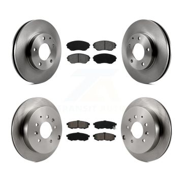 Front Rear Disc Brake Rotors And Semi-Metallic Pads Kit For 2004-2006 Mazda MPV K8S-101067