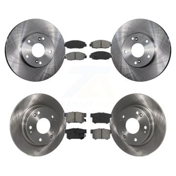 Front Rear Disc Brake Rotors And Semi-Metallic Pads Kit For 2014-2015 Honda Civic Touring K8S-101085