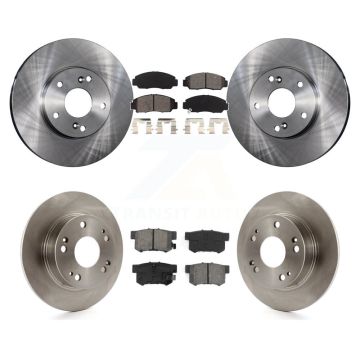 Front Rear Disc Brake Rotors And Semi-Metallic Pads Kit For Honda Accord K8S-101093