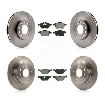 Front Rear Disc Brake Rotors And Semi-Metallic Pads Kit For Saab 9-5 K8S-101096