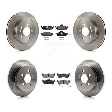 Front Rear Disc Brake Rotor And Semi-Metallic Pad Kit For Mercedes-Benz ML320 ML350 ML430 K8S-101112