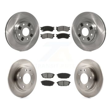 Front Rear Brake Rotor Semi-Metallic Pad Kit For Mazda Protege 2.0L with Disc rear brakes K8S-101127