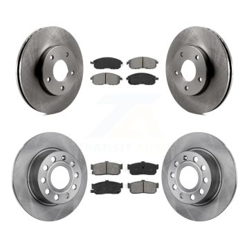 Front Rear Disc Brake Rotors And Semi-Metallic Pads Kit For Nissan Maxima INFINITI I30 K8S-101136