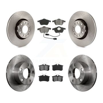 Front Rear Disc Brake Rotors And Semi-Metallic Pads Kit For Audi A6 K8S-101140
