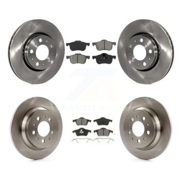 Front Rear Disc Brake Rotors And Semi-Metallic Pads Kit For Volvo S60 XC70 V70 S80 K8S-101156