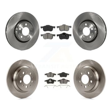Front Rear Disc Brake Rotors And Semi-Metallic Pads Kit For Volvo S60 XC70 V70 S80 K8S-101157