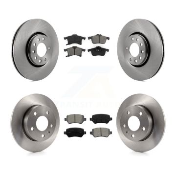 Front Rear Disc Brake Rotors And Semi-Metallic Pads Kit For 2008-2009 Saturn Astra K8S-101158