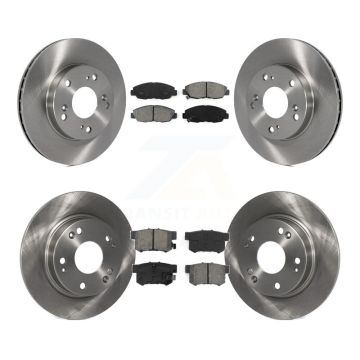 Front Rear Disc Brake Rotors And Semi-Metallic Pads Kit For Honda Civic K8S-101161