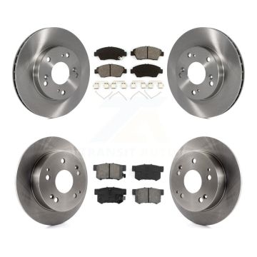 Front Rear Disc Brake Rotors And Semi-Metallic Pads Kit For Honda Civic Acura RSX K8S-101162