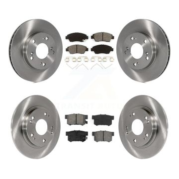 Front Rear Disc Brake Rotors And Semi-Metallic Pads Kit For 2011-2015 Honda CR-Z K8S-101164