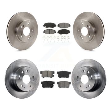 Front Rear Disc Brake Rotors And Semi-Metallic Pads Kit For 2002-2004 Honda CR-V K8S-101166