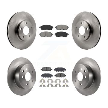 Front Rear Disc Brake Rotors And Semi-Metallic Pads Kit For Nissan Altima K8S-101168