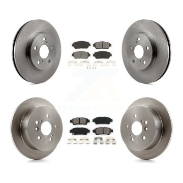 Front Rear Disc Brake Rotors And Semi-Metallic Pads Kit For 2004-2010 Toyota Sienna K8S-101171