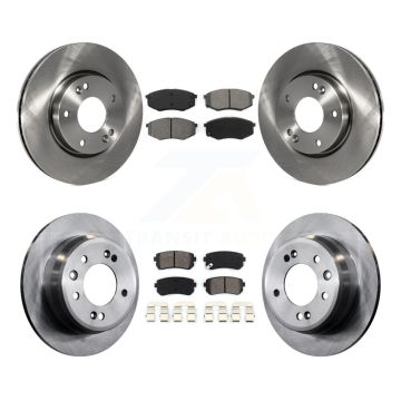 Front Rear Disc Brake Rotor And Semi-Metallic Pad Kit For Hyundai Tucson Kia Sportage FWD K8S-101175