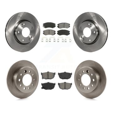 Front Rear Disc Brake Rotors And Semi-Metallic Pads Kit For Hyundai Tiburon K8S-101176