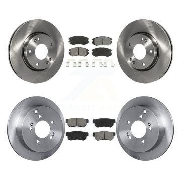 Front Rear Disc Brake Rotors And Semi-Metallic Pads Kit For Hyundai Tucson Kia Sportage K8S-101177