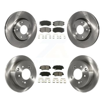 Front Rear Disc Brake Rotors And Semi-Metallic Pads Kit For 2012-2013 Kia Soul K8S-101180