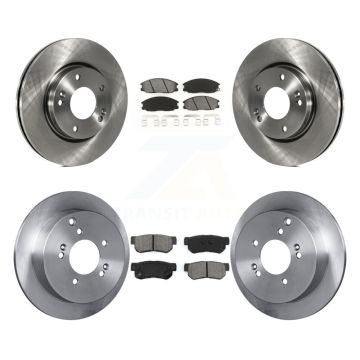 Front Rear Disc Brake Rotors And Semi-Metallic Pads Kit For Hyundai Santa Fe K8S-101181