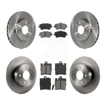 Front Rear Brake Rotors Semi-Metallic Pad Kit For 03-05 Mercedes-Benz C240 Wagon with RWD K8S-101188