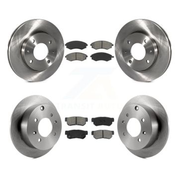Front Rear Disc Brake Rotors Semi-Metallic Pad Kit For Hyundai Sonata Kia Optima Magentis K8S-101191