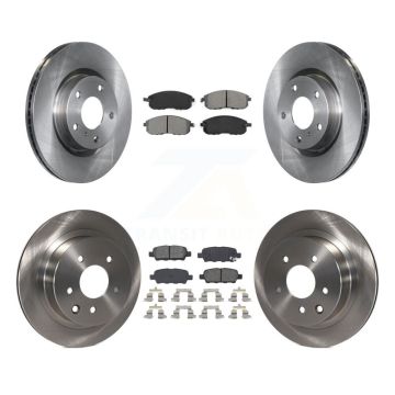 Front Rear Brake Rotors Semi-Metallic Pad Kit For INFINITI G35 With Single Piston Caliper K8S-101193