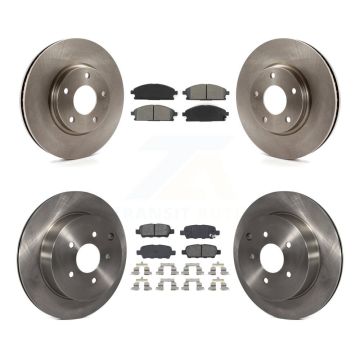 Front Rear Disc Brake Rotors And Semi-Metallic Pads Kit For 2004-2009 Nissan Quest K8S-101195
